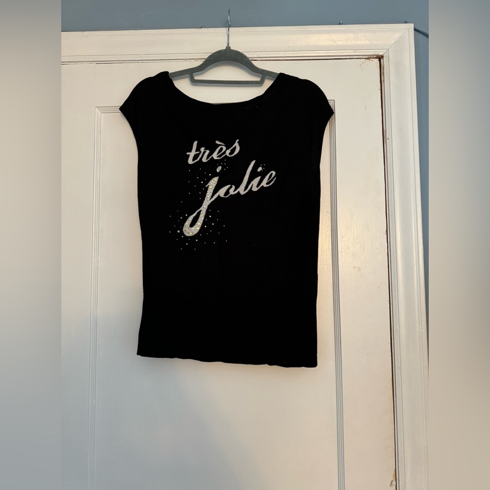 White House Black Market Black  knit  top